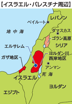 パレスチナの周辺地図