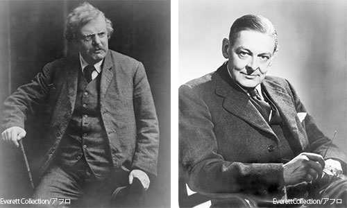 保守を思想として語った文学者　Ｇ・Ｋ・チェスタトン（左）Ｔ・Ｓ・エリオット（右）